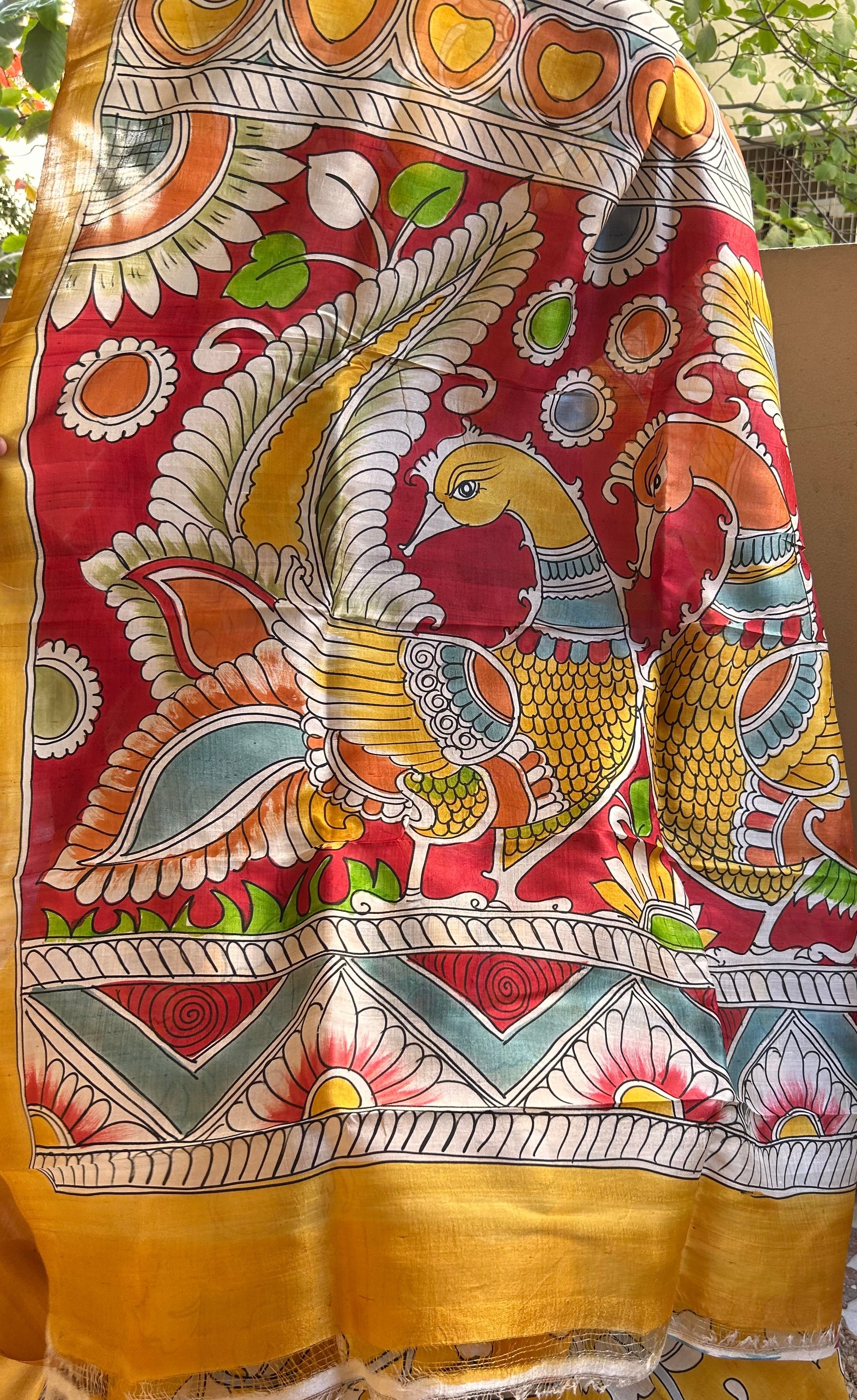 Mustard Pure Bishanpuri Silk Saree