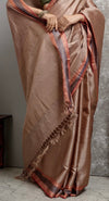Beige Kosa Tussar Handloom Saree
