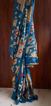 Blue Pure Bishanpuri Silk Saree
