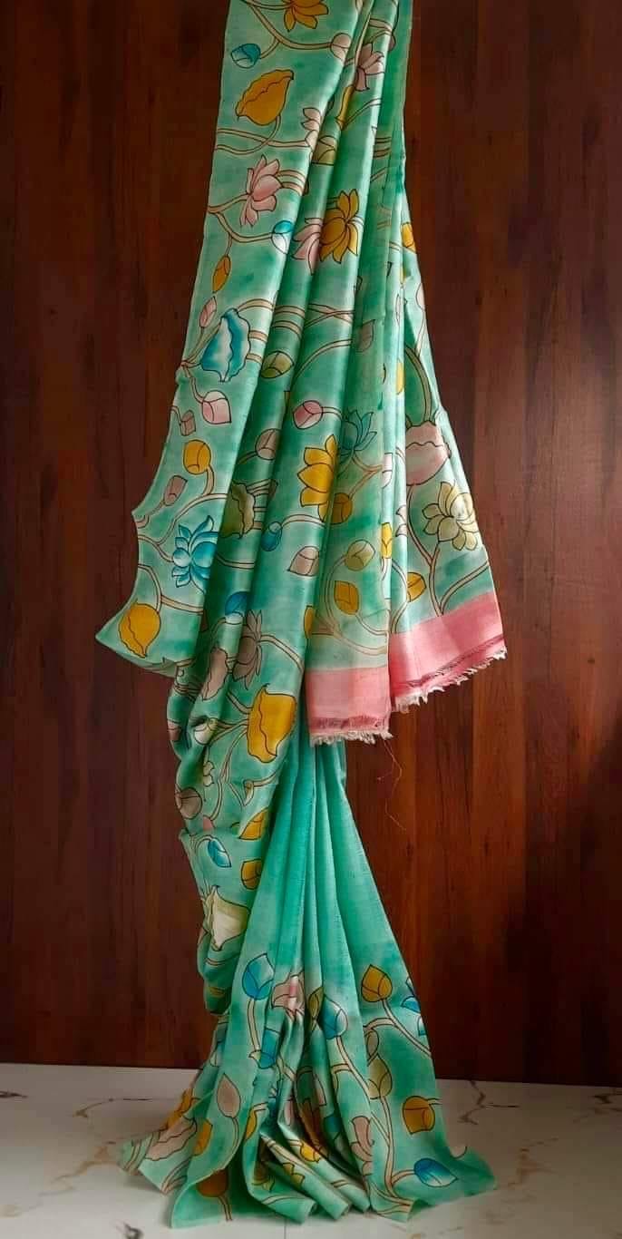 Pastel Green Bishapuri Silk Saree