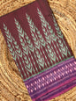 Double Colour Ikkat Cotton Handloom Saree