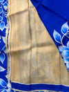 Royal Blue & Beige Pure Bishnupuri Silk Saree