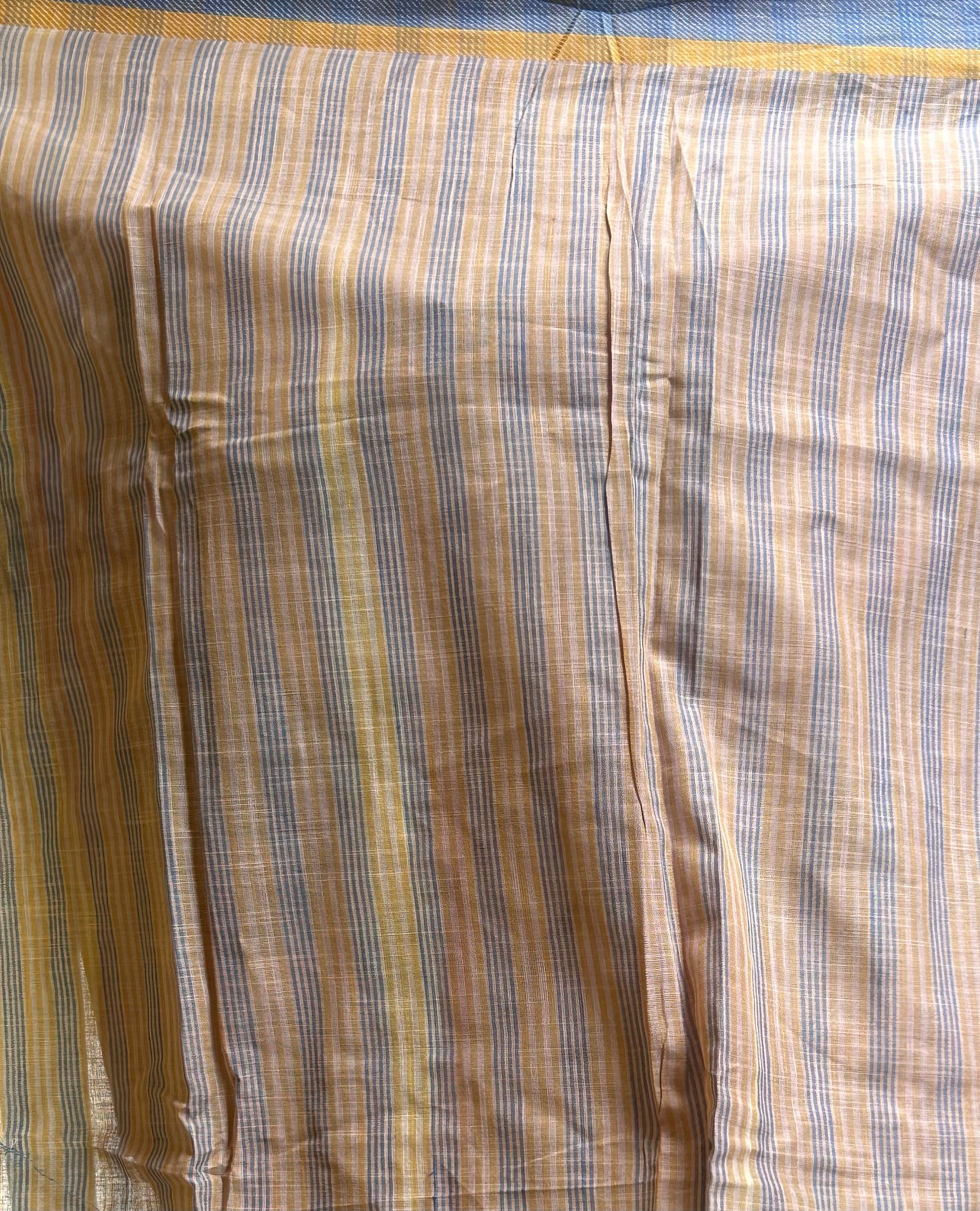 Eco Printed Mangalagiri Cotton Saree - 1