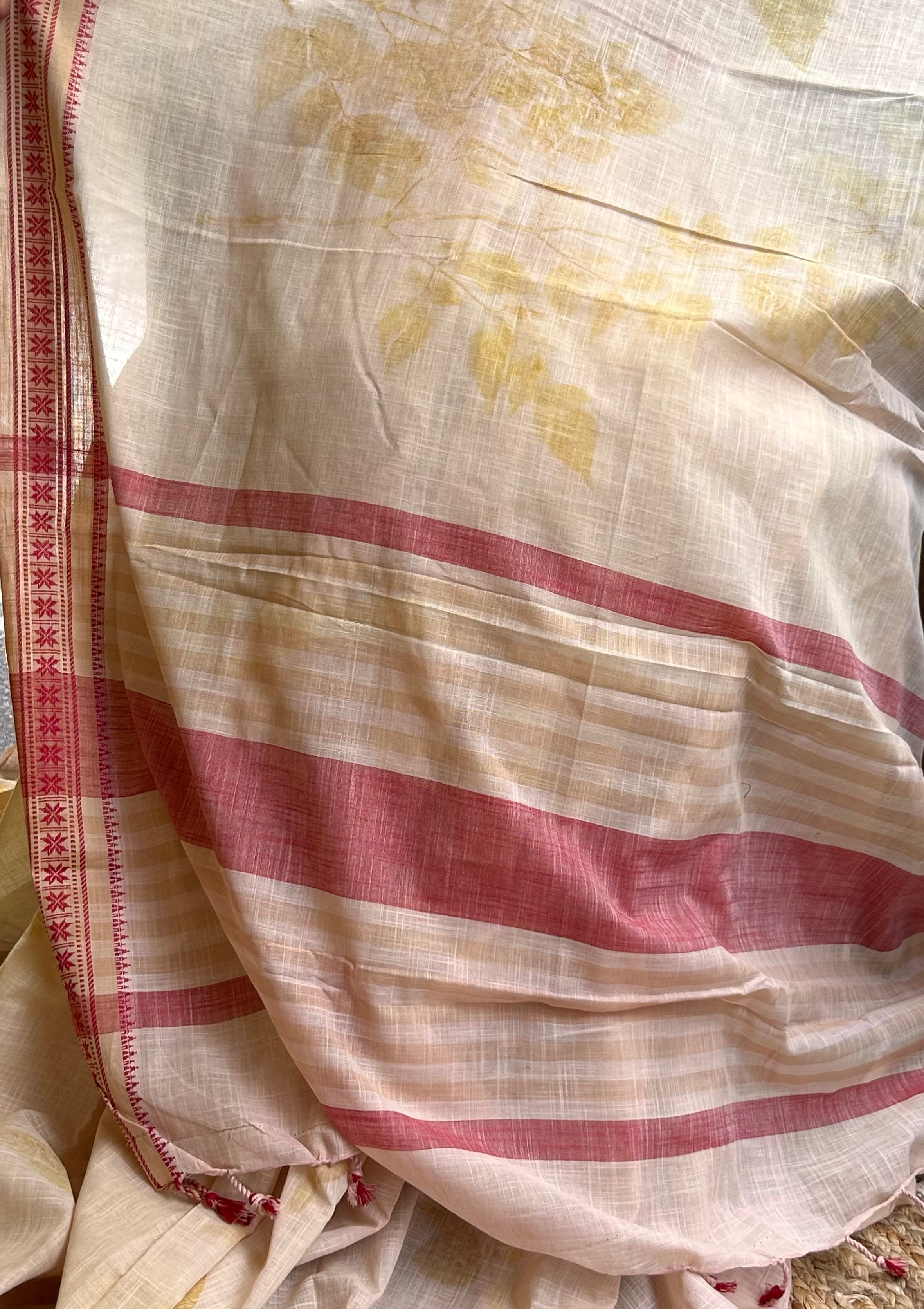 Eco Printed Mangalagiri Cotton Saree - 4