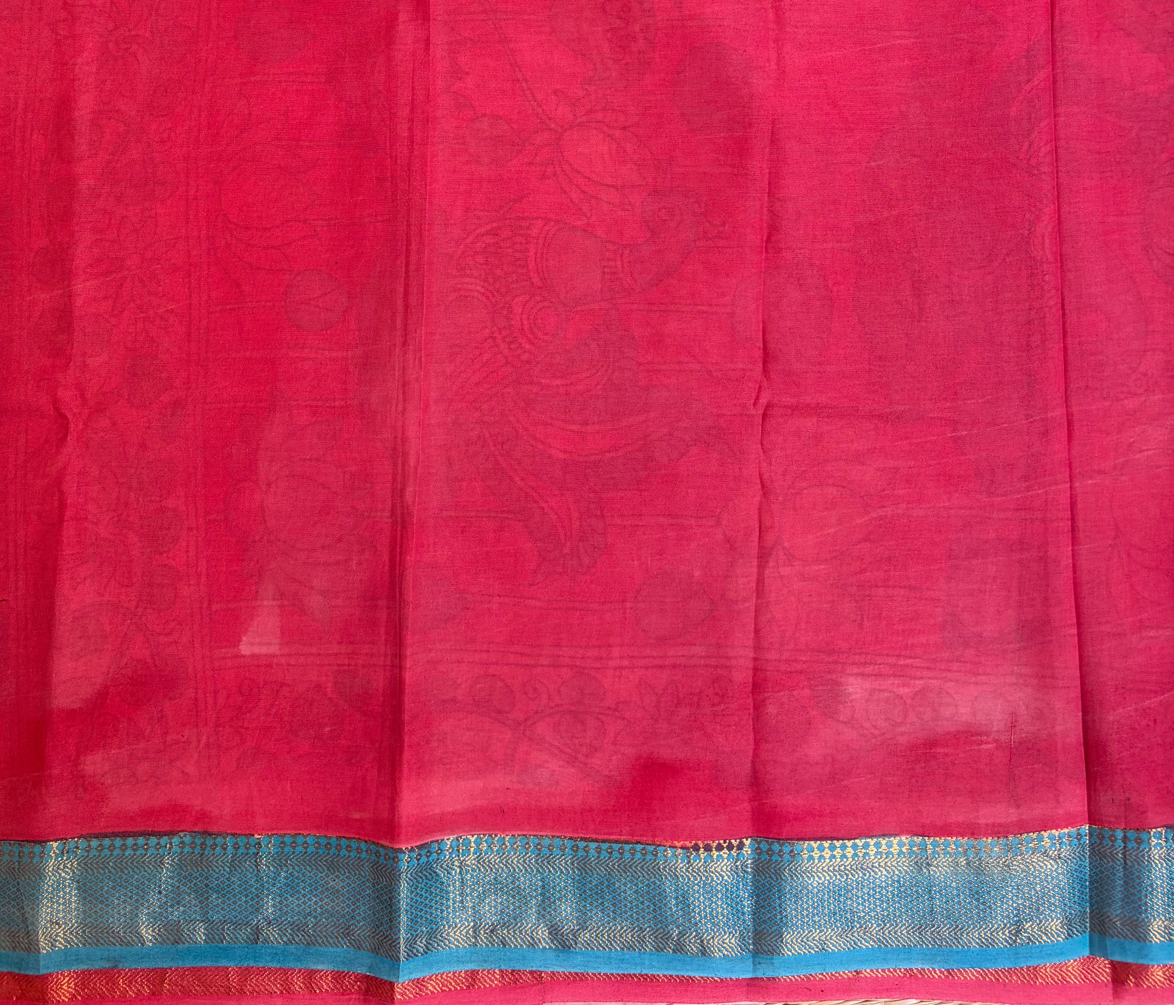 Pen Kalamkari Bangalore Silk Saree - 1