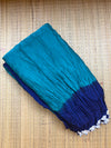 Teal & Royal Blue Modal Saree with Garchola Lagdi Patta Pallu