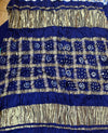 Teal & Royal Blue Modal Saree with Garchola Lagdi Patta Pallu