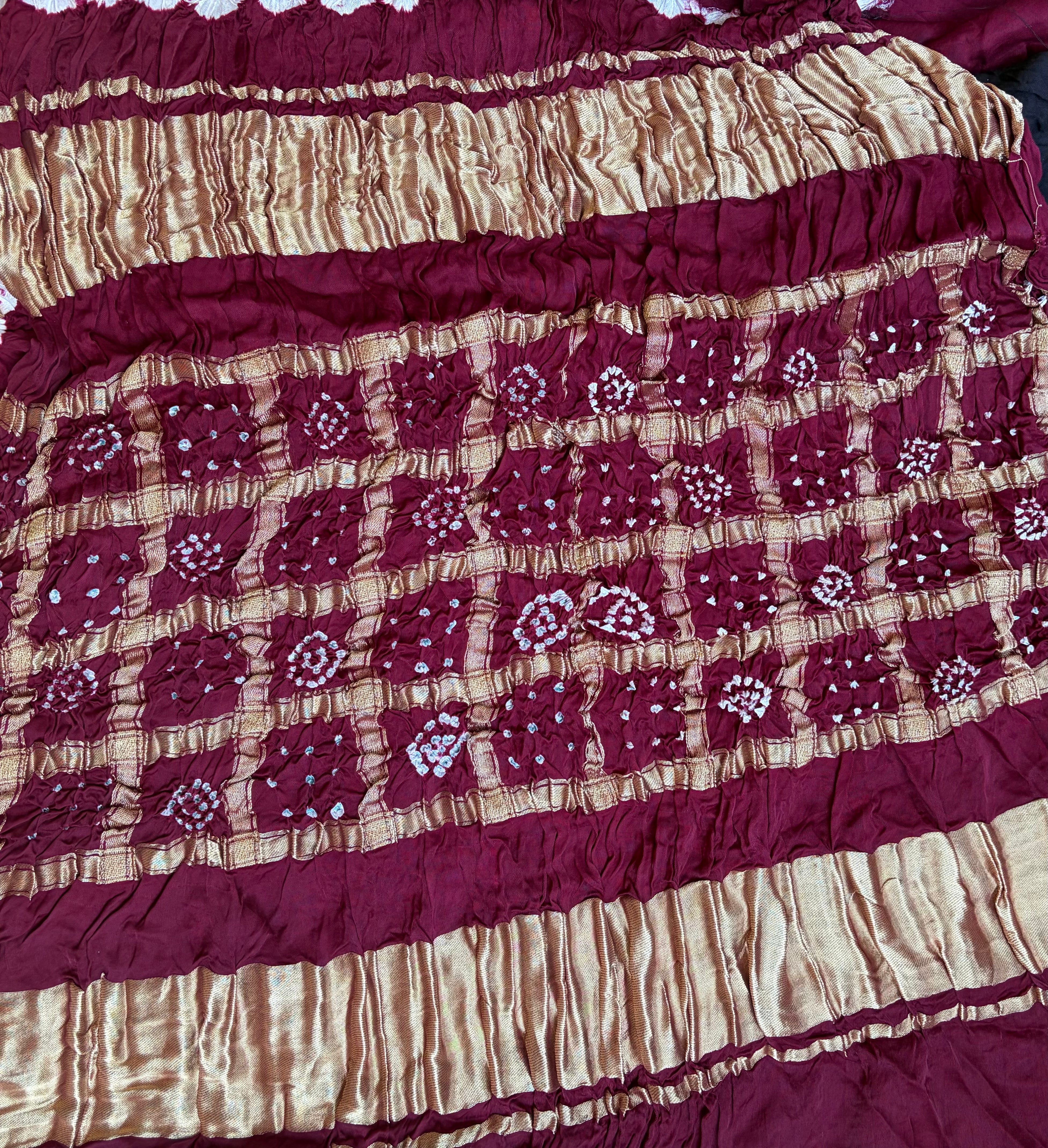 Black & Maroon Modal Saree with Garchola Lagdi Patta Pallu