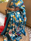 Blue Pure Bishanpuri Silk Saree