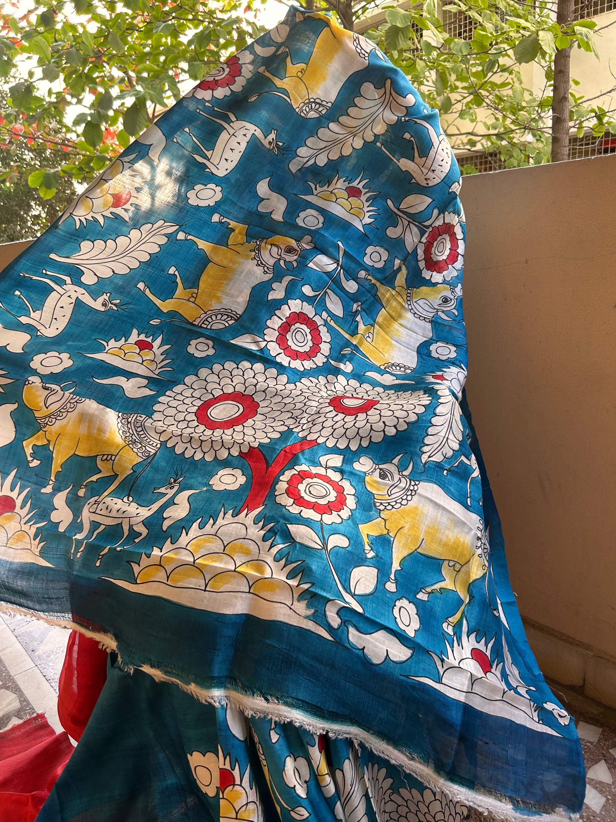 Blue Pure Bishanpuri Silk Saree