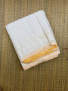 White Kota Cotton Saree wtih Applique Work