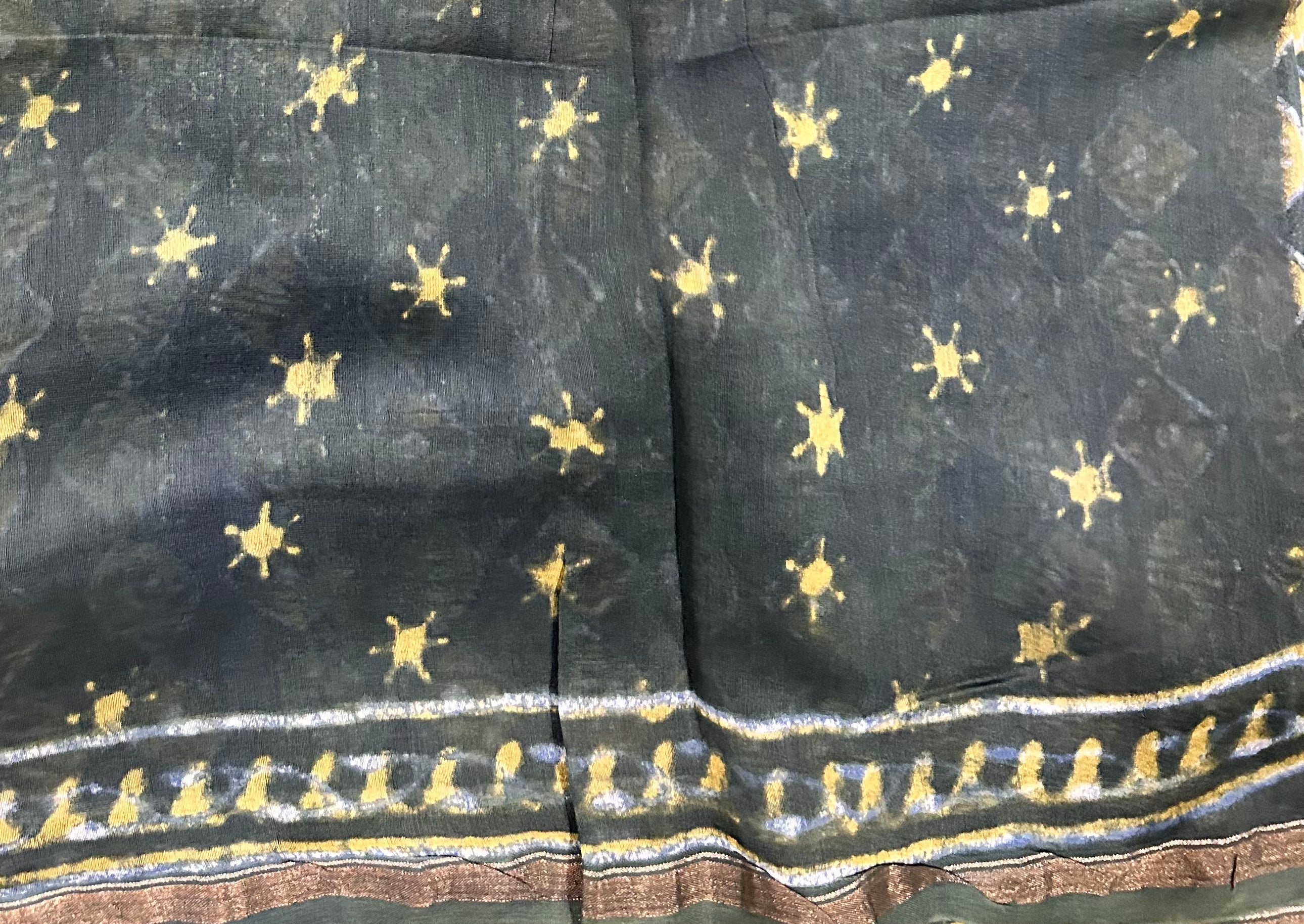 Green Maheshwari Silk Cotton Saree