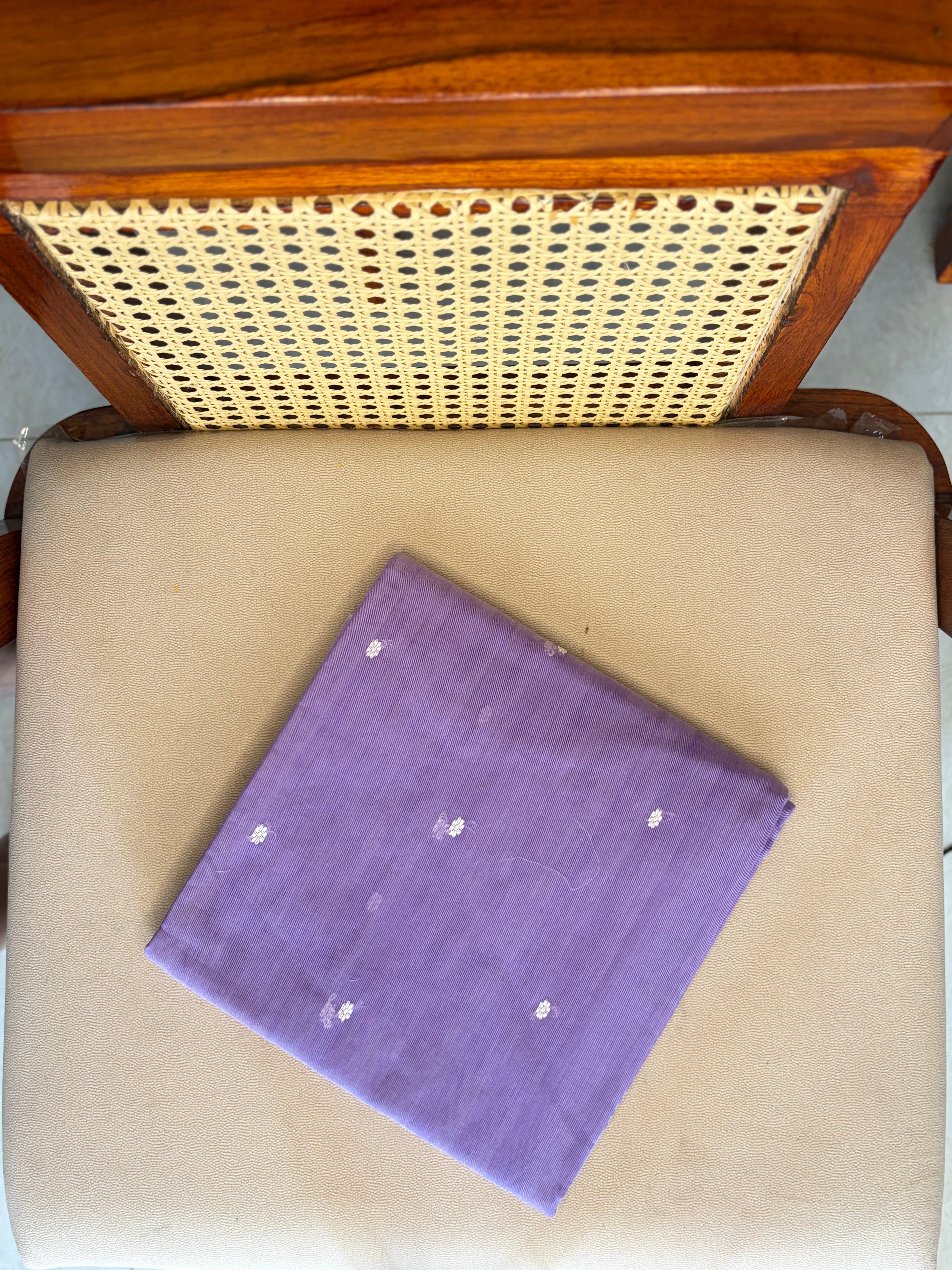 Lavender Chanderi Silk Cotton Handloom Saree