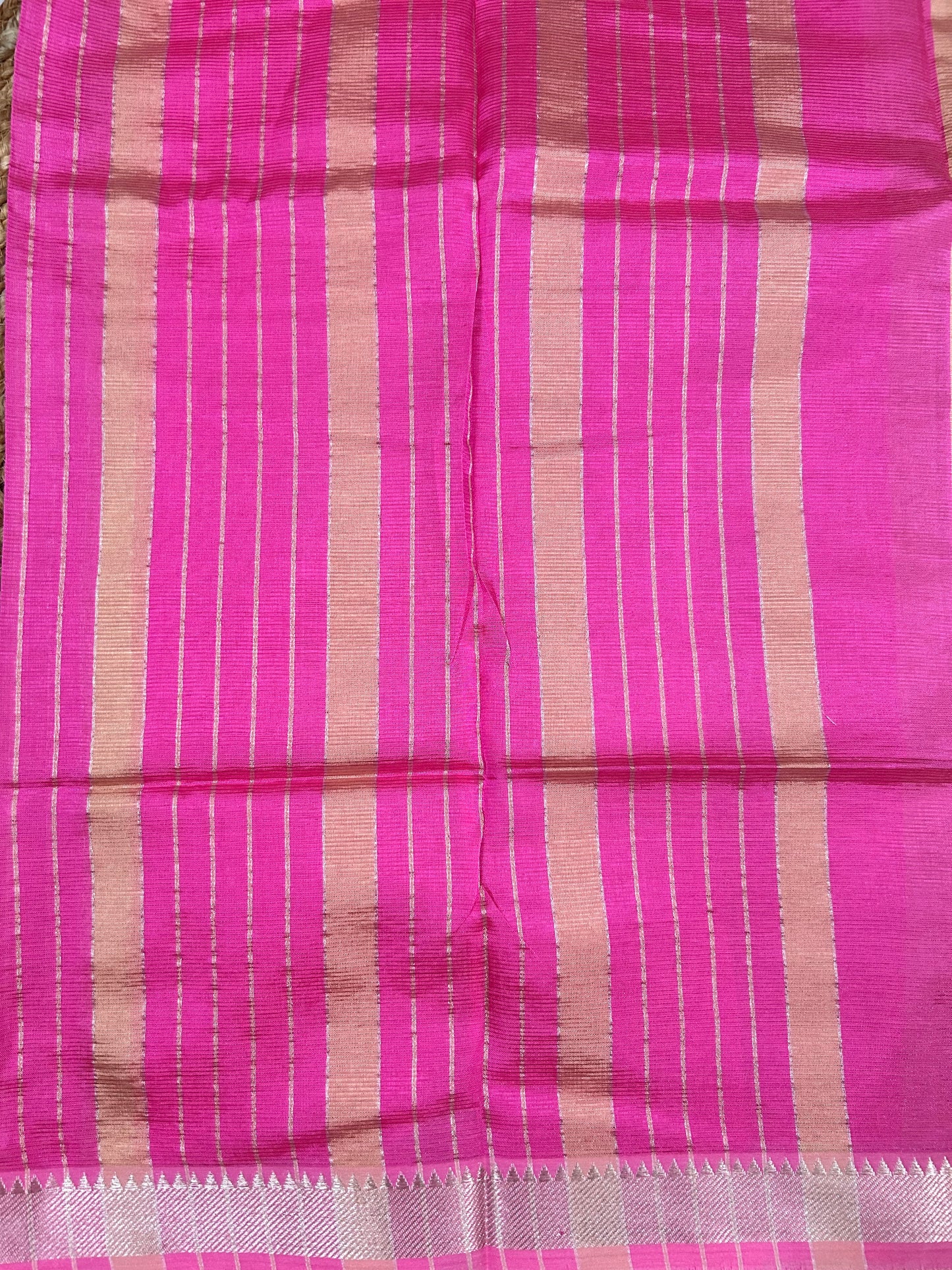 Baby Pink White Mangalagiri Saree