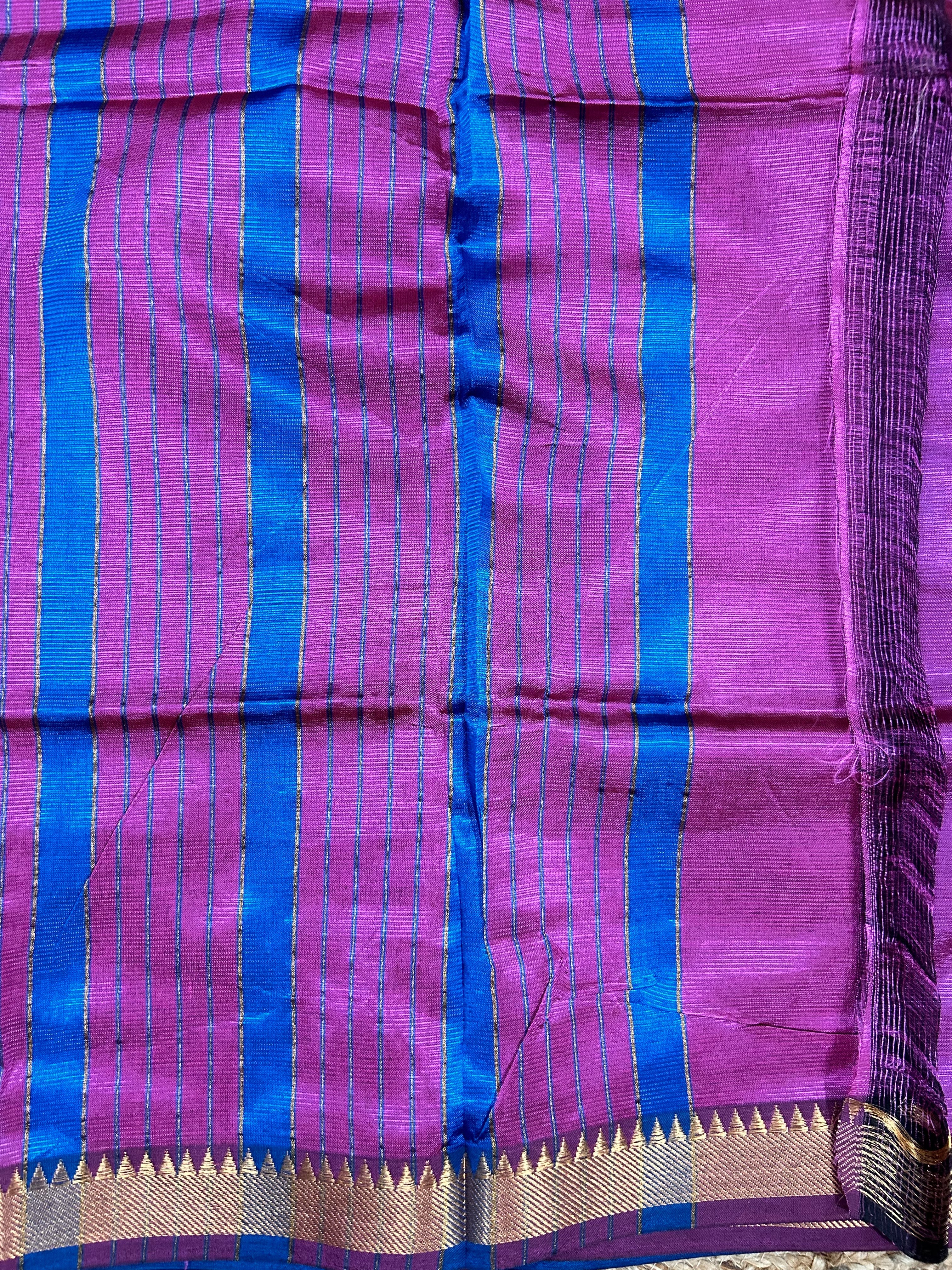 Royal Blue Mangalagiri Saree