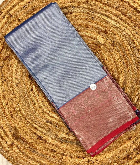 Grey Mangalagiri Saree