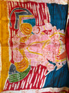 Off White & Red Bishnupuri Silk Saree
