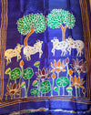 Purple Bishnupuri Silk Saree