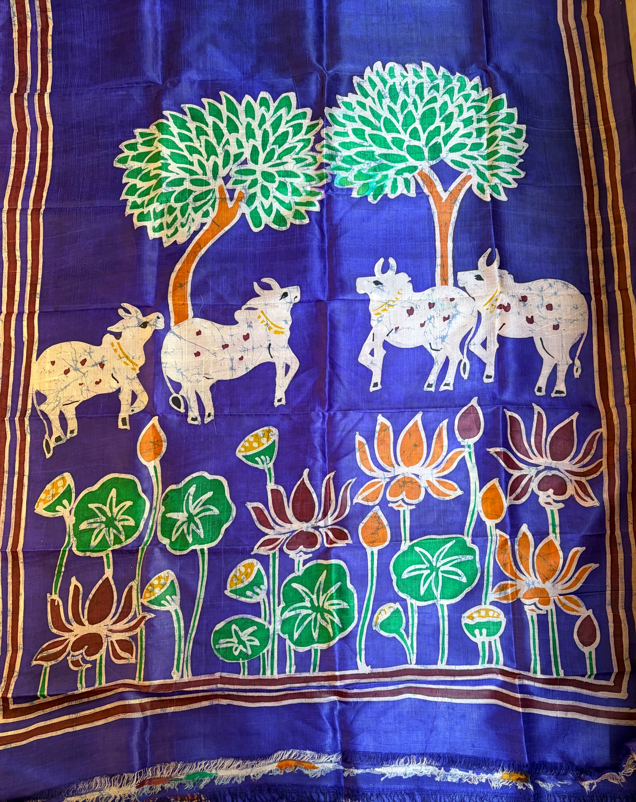 Purple Bishnupuri Silk Saree