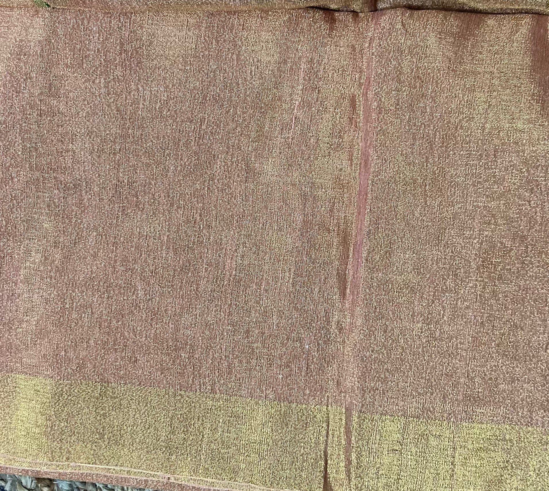 Peach Linen Tissue Saree