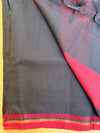 Black & Red Narayanpet Handloom Cotton Saree
