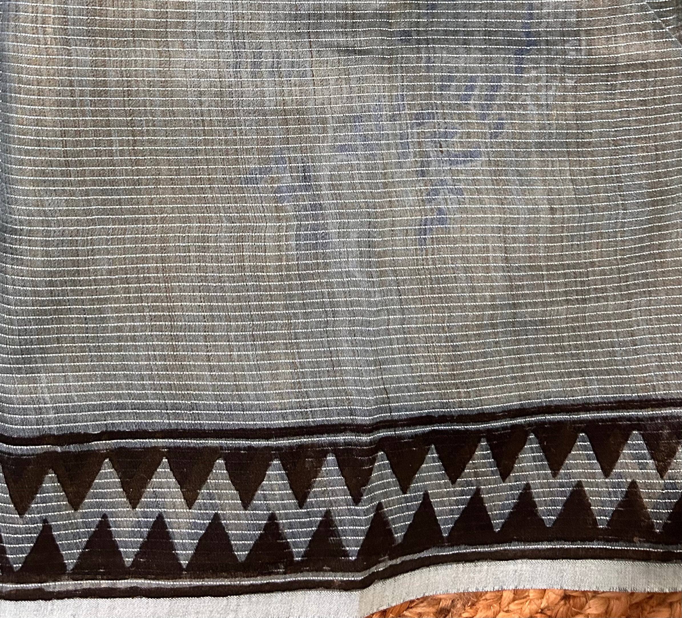 Yellow Tussar Cotton Saree