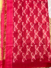 Lemon Yellow Pochampally Ikkat Cotton Saree