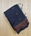 Black Khadi Cotton Saree