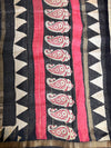 Black Maheshwari Silk Cotton Saree