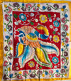 Yellow & Red Bishnupuri Silk Saree