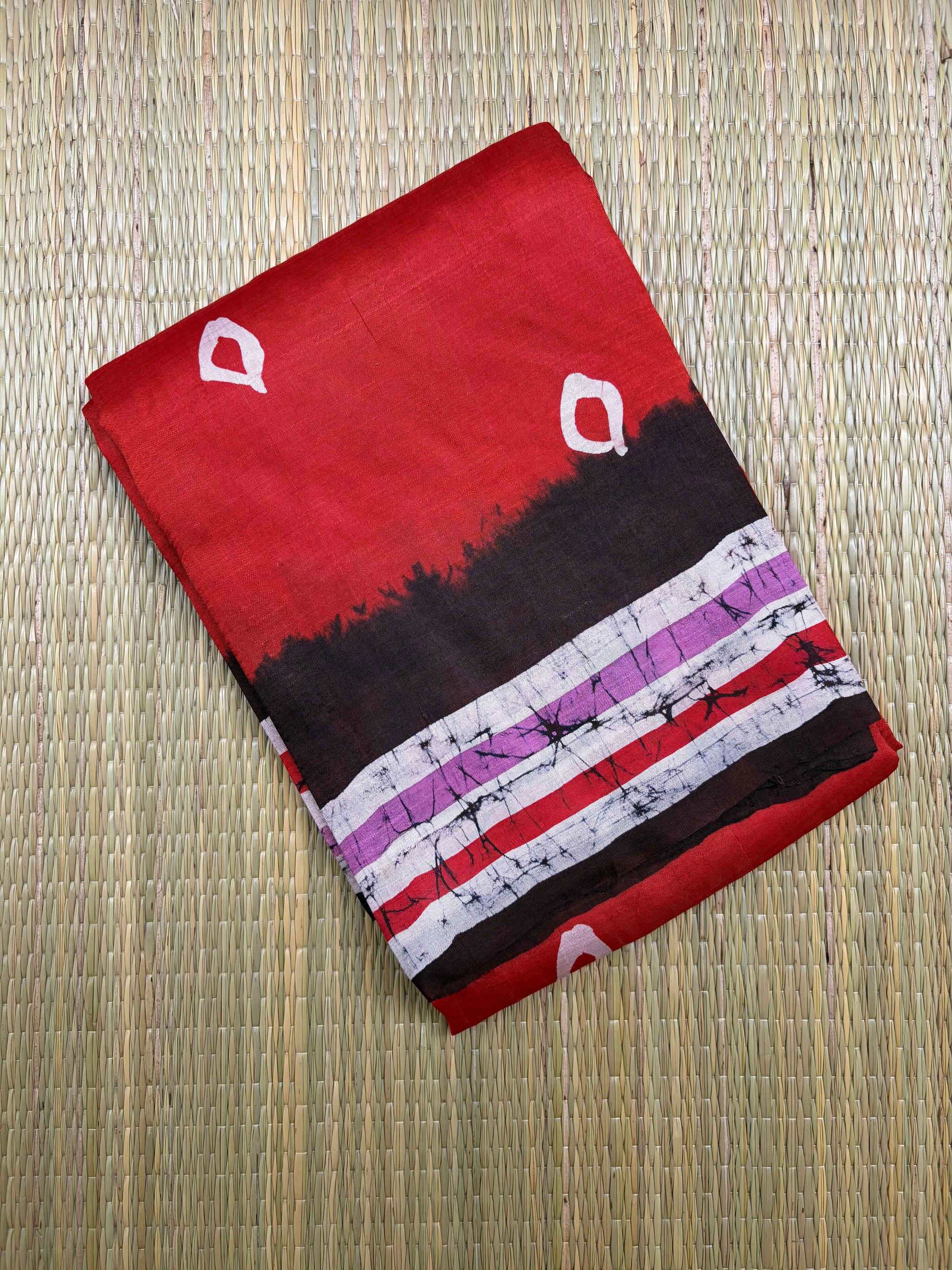 Rust & Brown Pure Bishnupuri Silk Saree