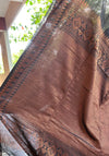 Black Khadi Cotton Saree