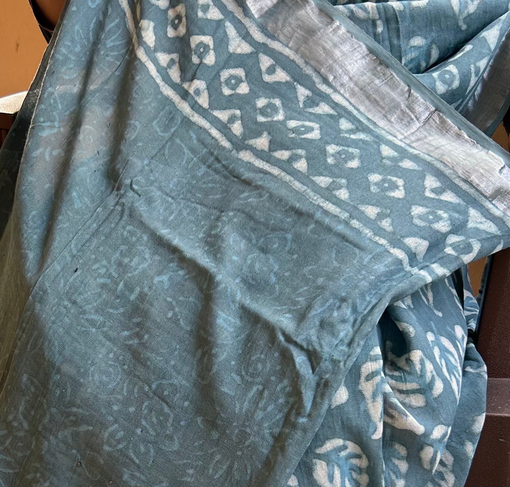 Cement Colour Linen cotton Saree