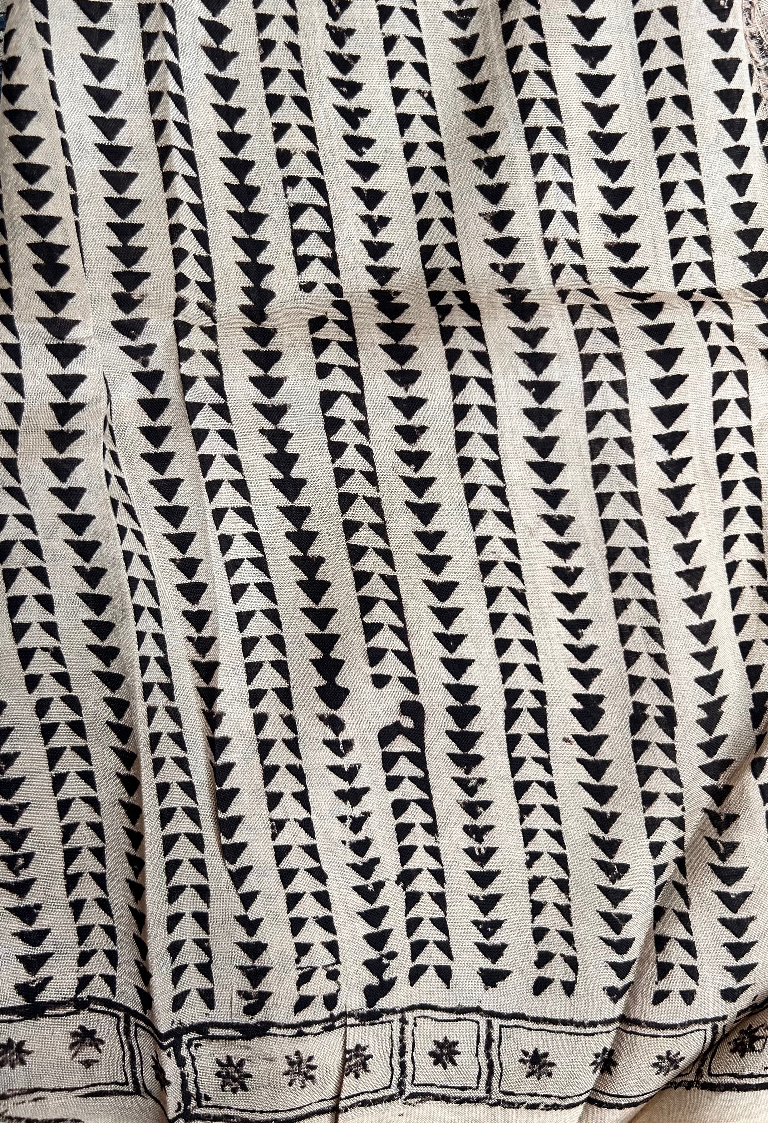 Mangalagiri SilkCotton Kalamkari Handblock Printed Saree - 2