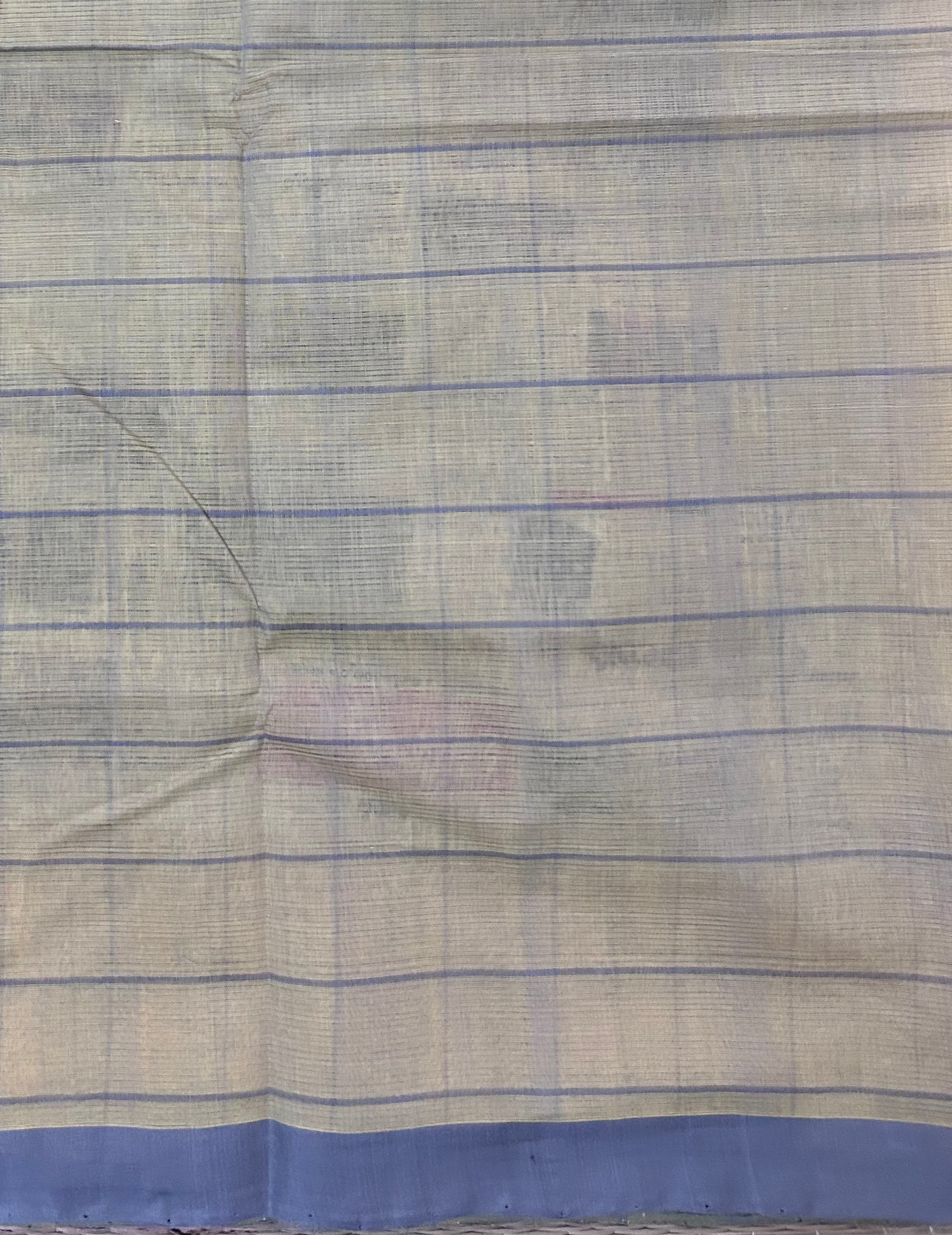 Yellow & Gray Handloom Mangalagiri Cotton saree