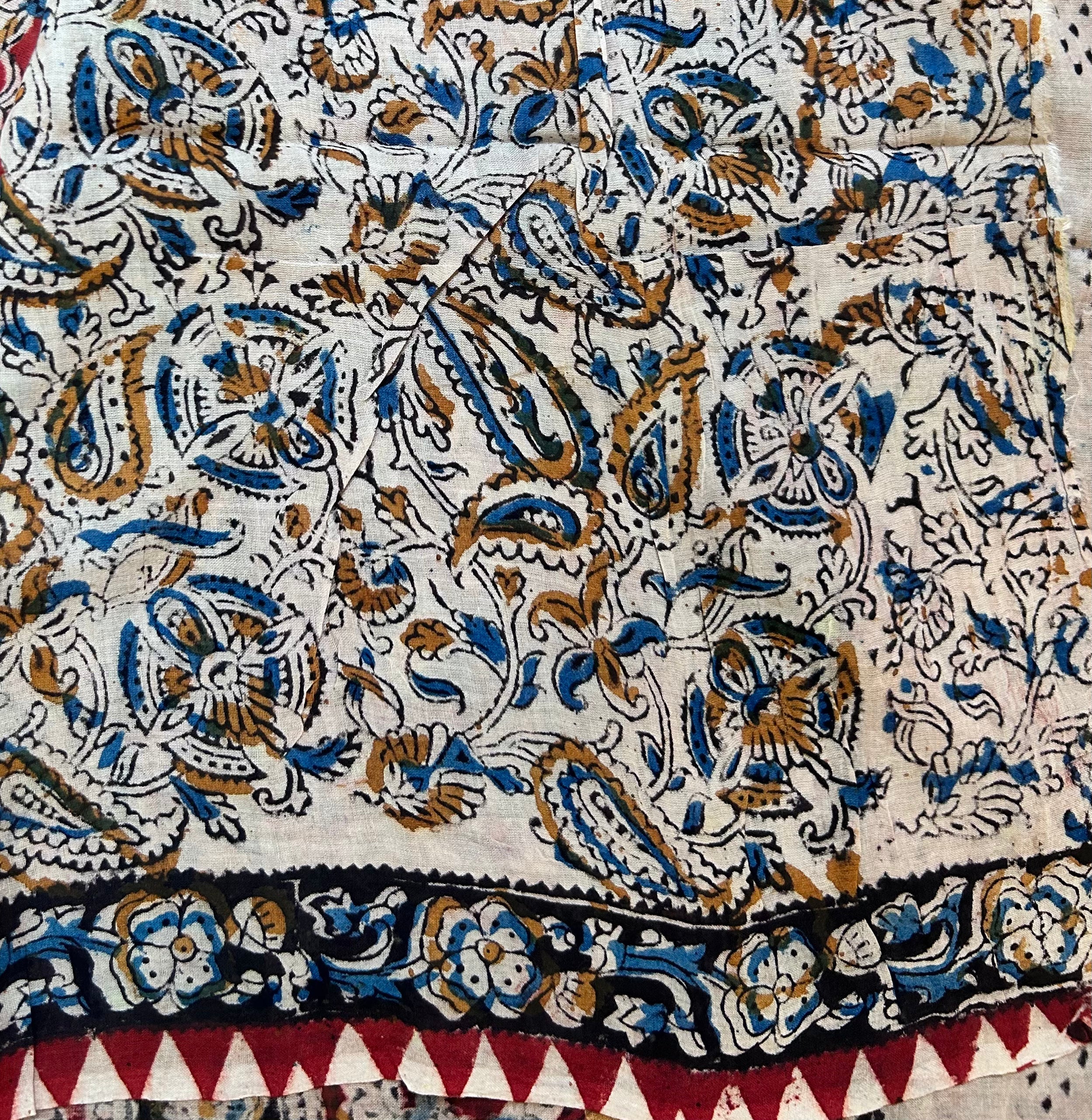 Kalamkari Handblock printed Cotton Saree - 5