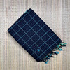 Black & Teal Handloom Mangalagiri Cotton saree