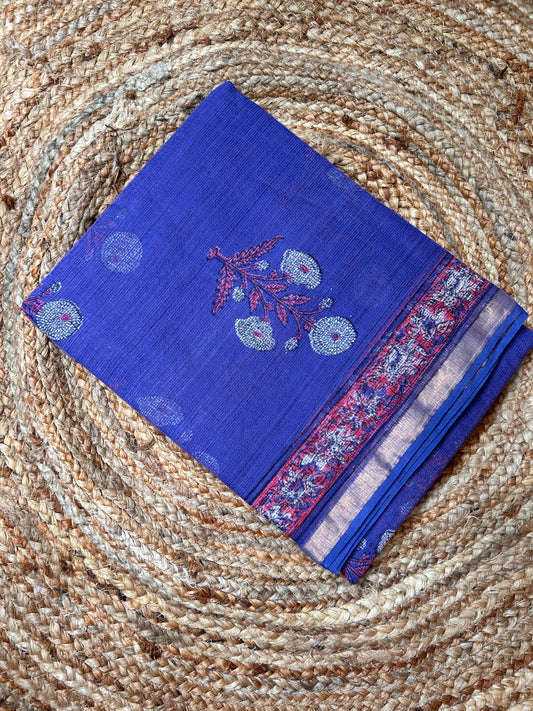 Violet Kota Doria Saree