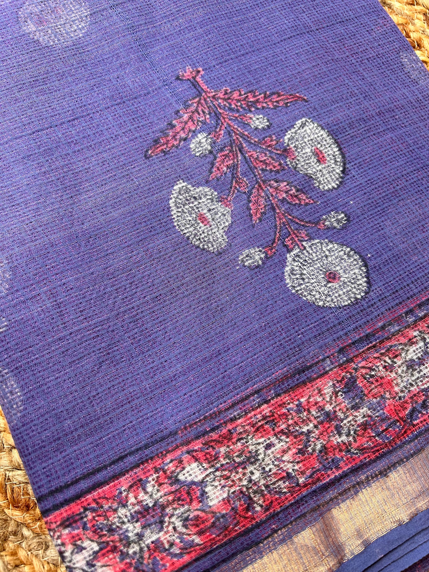 Violet Kota Doria Saree