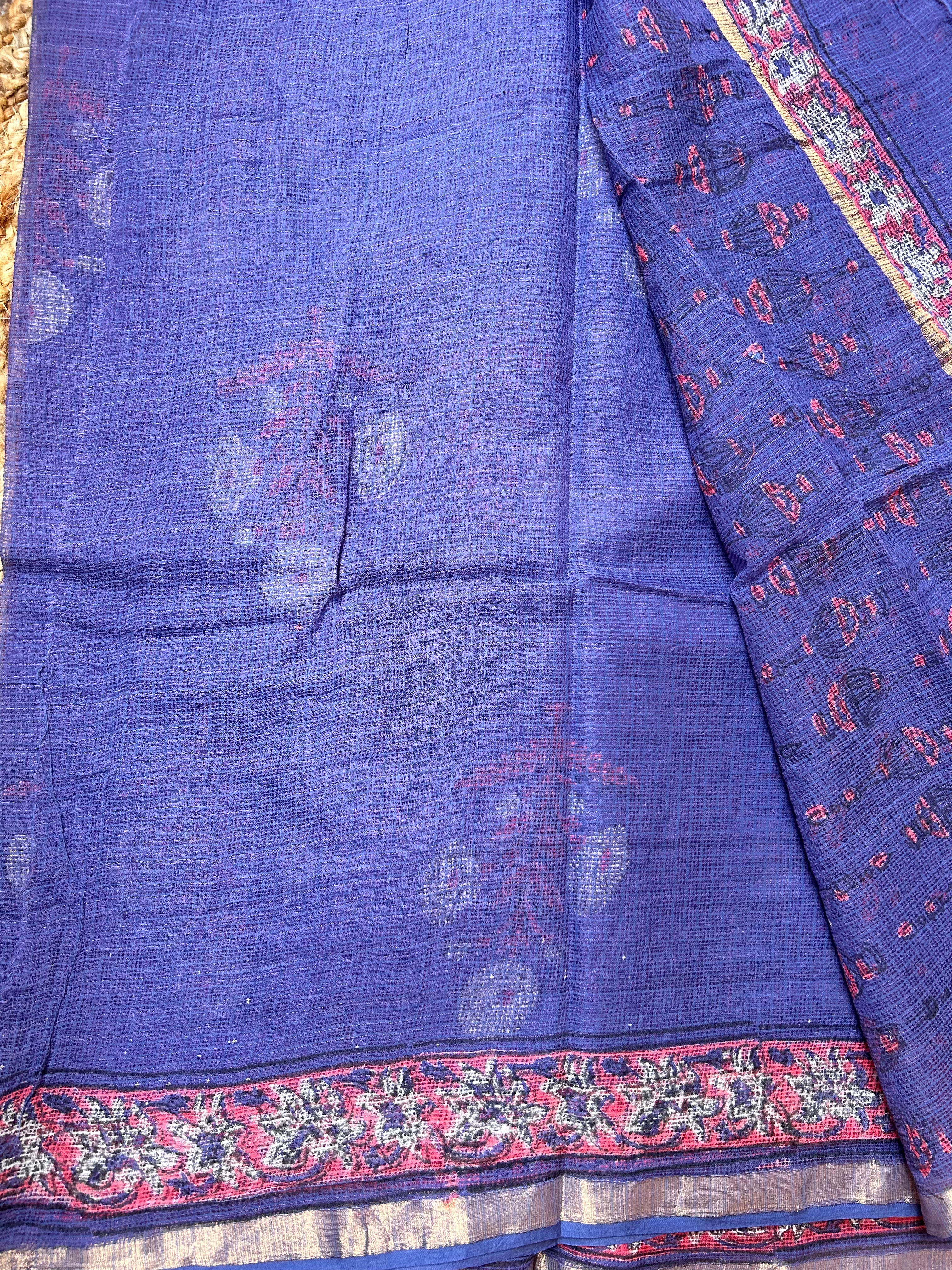 Violet Kota Doria Saree