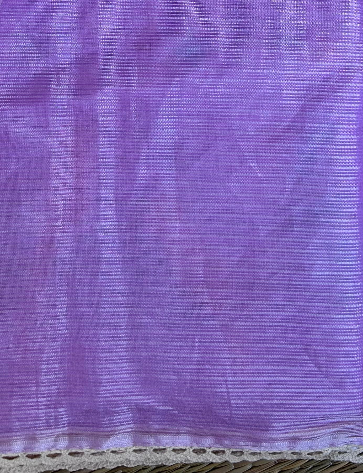 Lavender Kota Silk mix Saree ( machine embroidery )