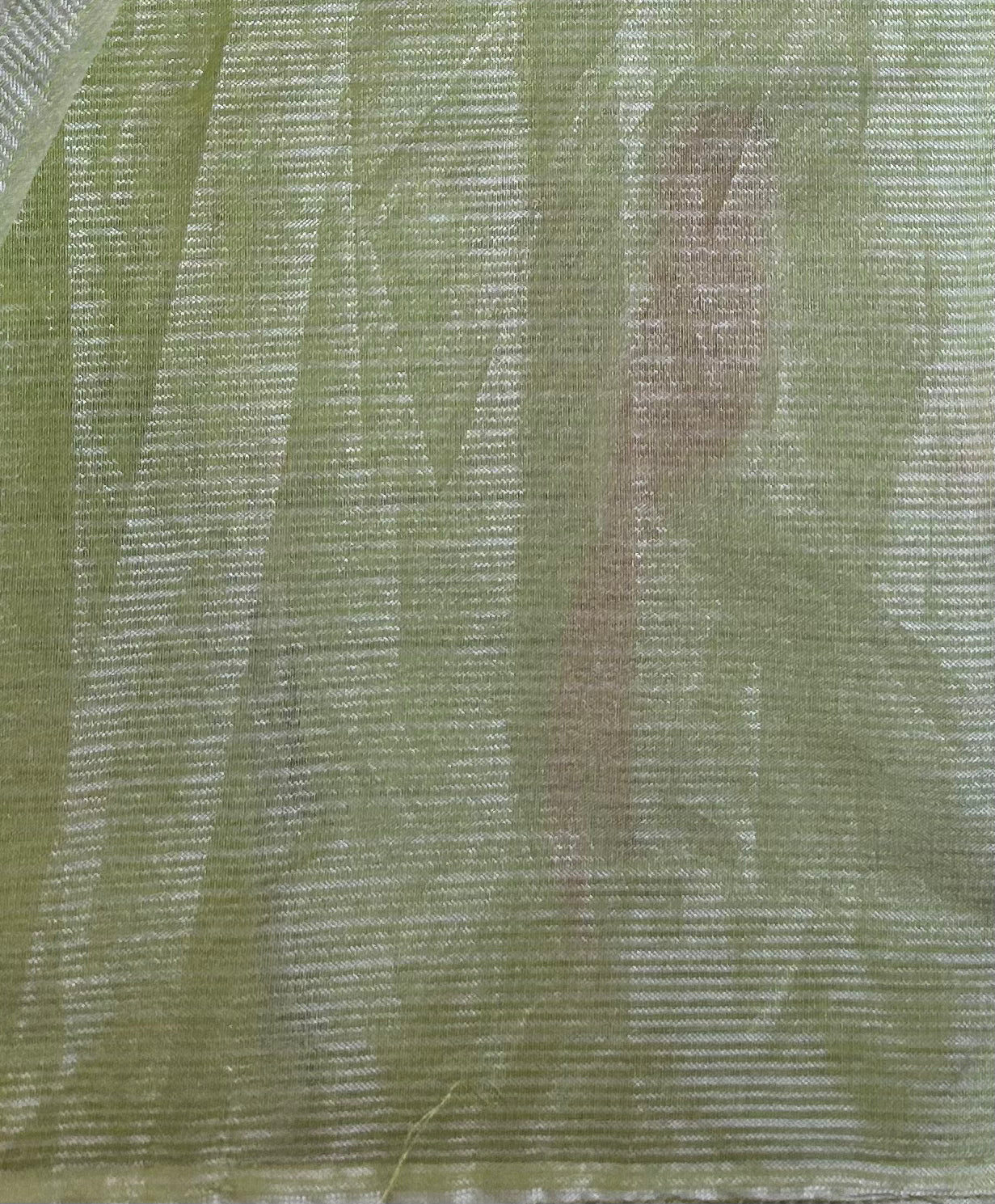 Pista Green Kota Silk mix Saree ( machine embroidery )