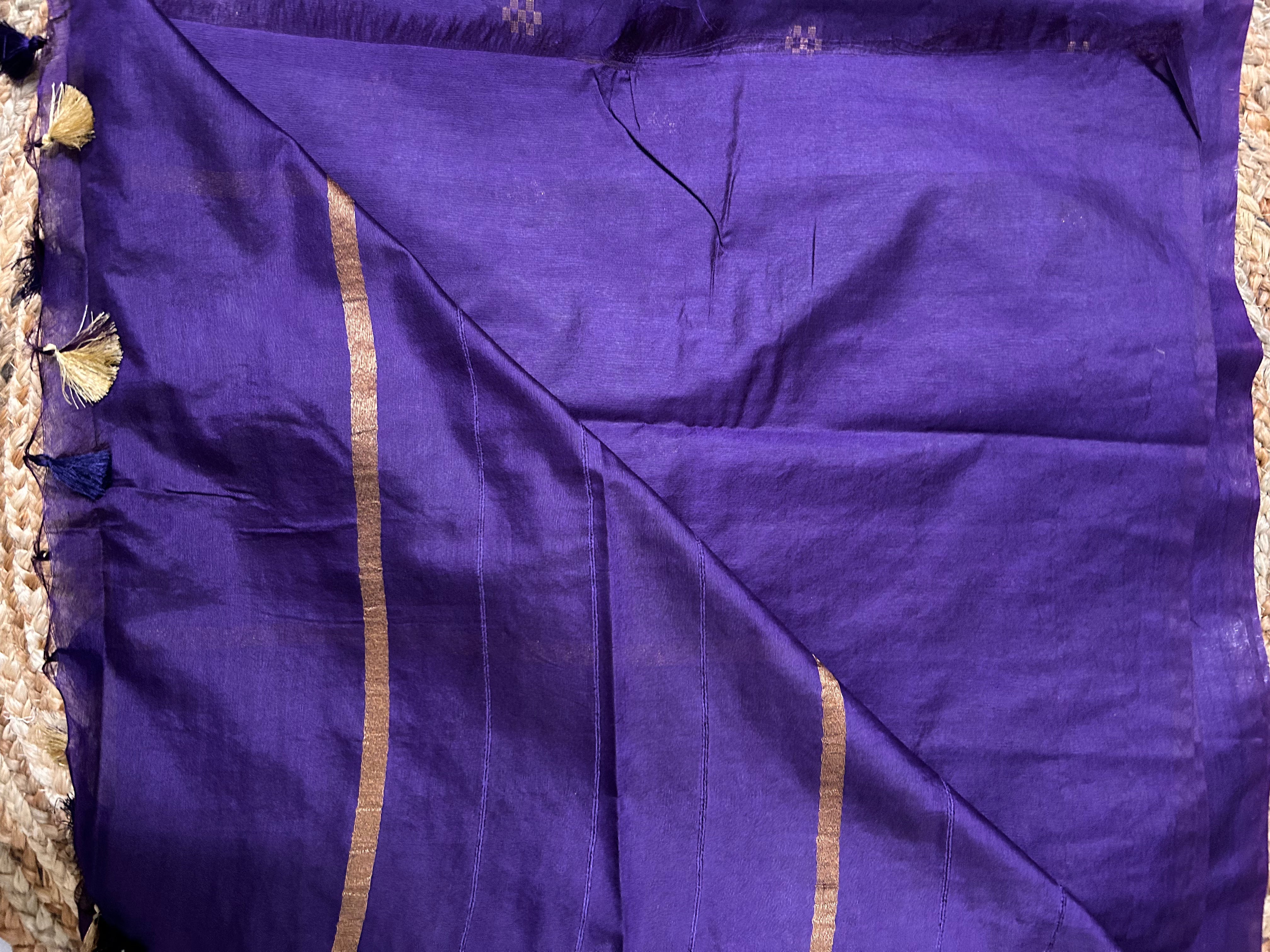 Purple Viscose Saree