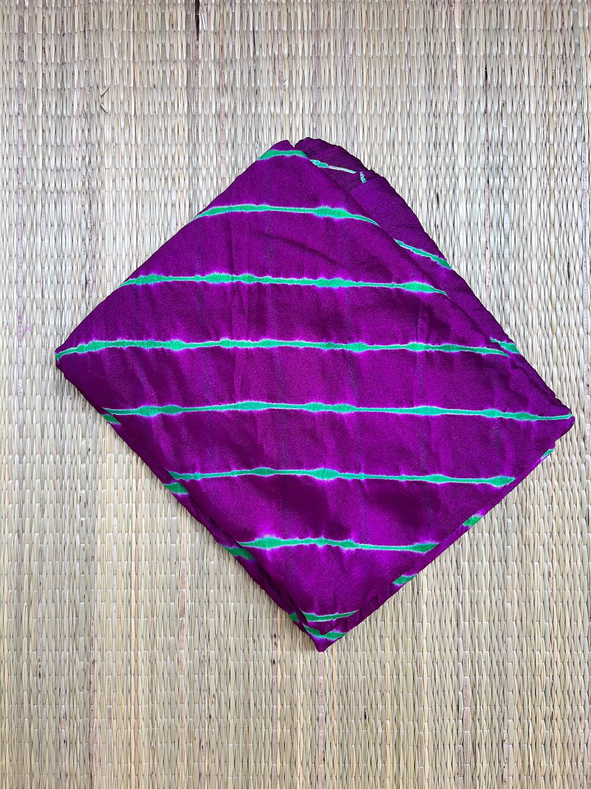 Violet Chinon Leheriya Saree