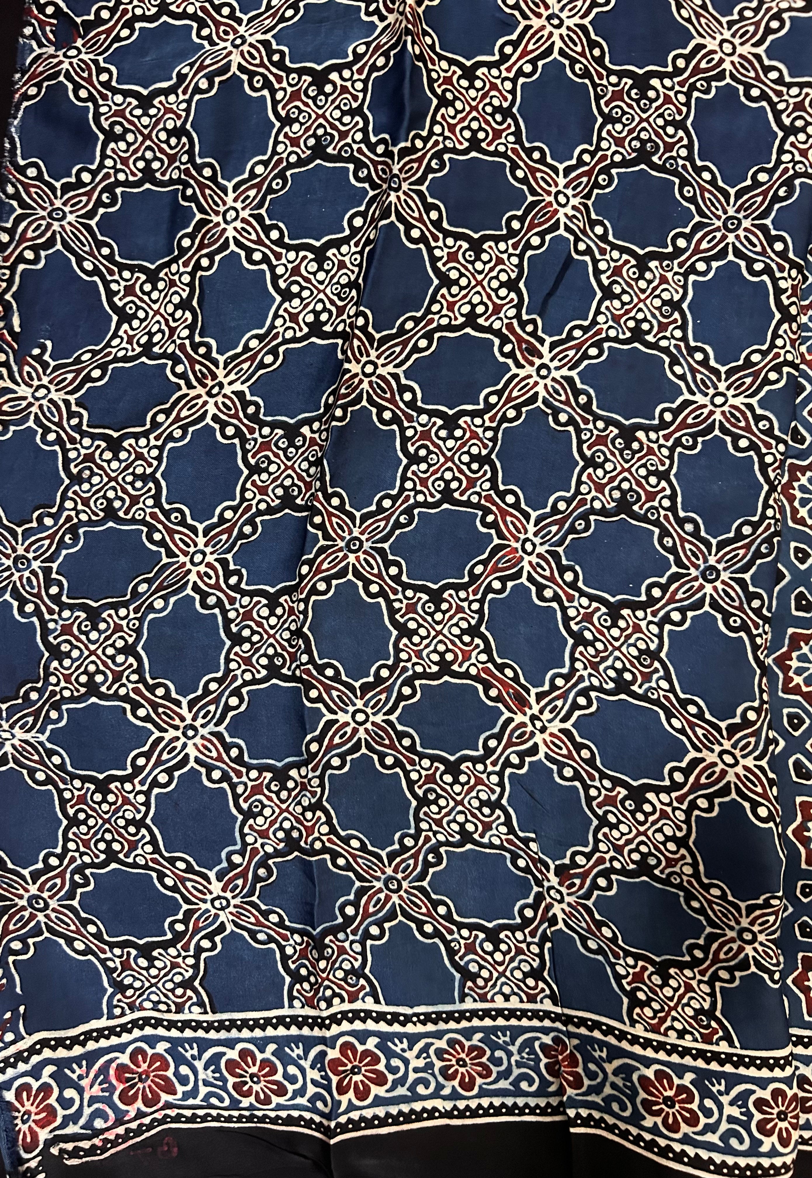 Blue Modal silk saree