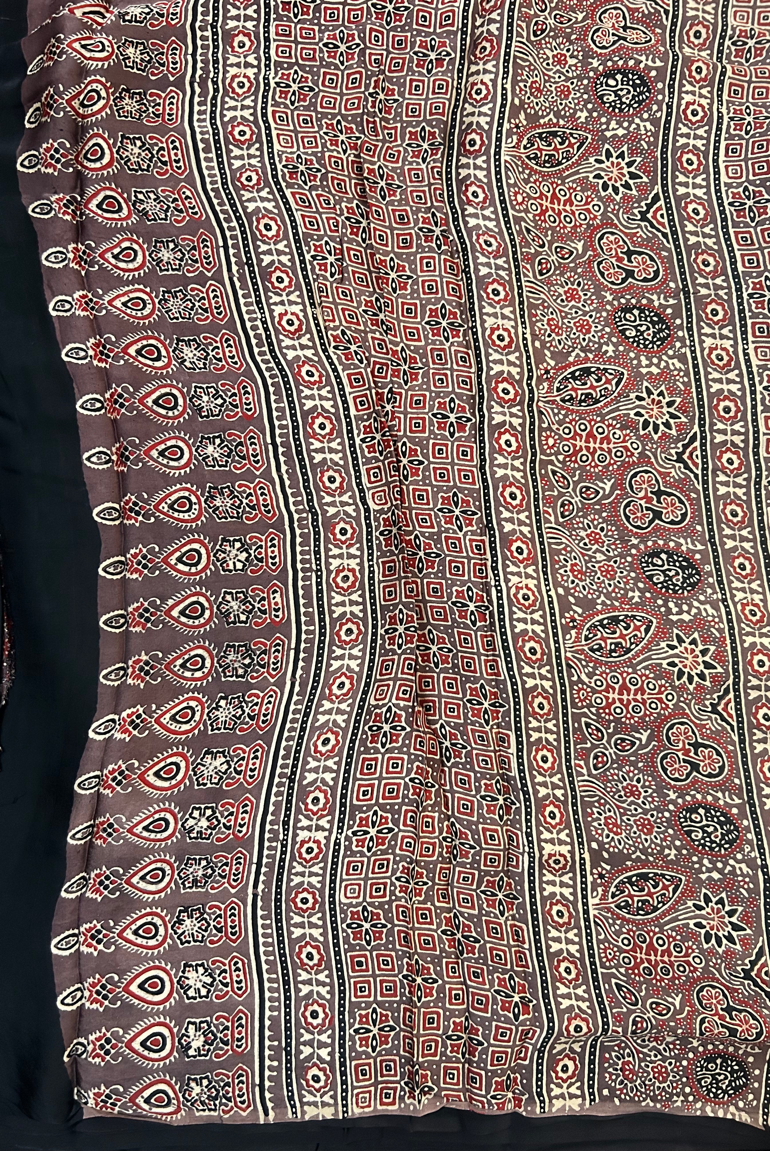 Black & Brown Modal silk saree