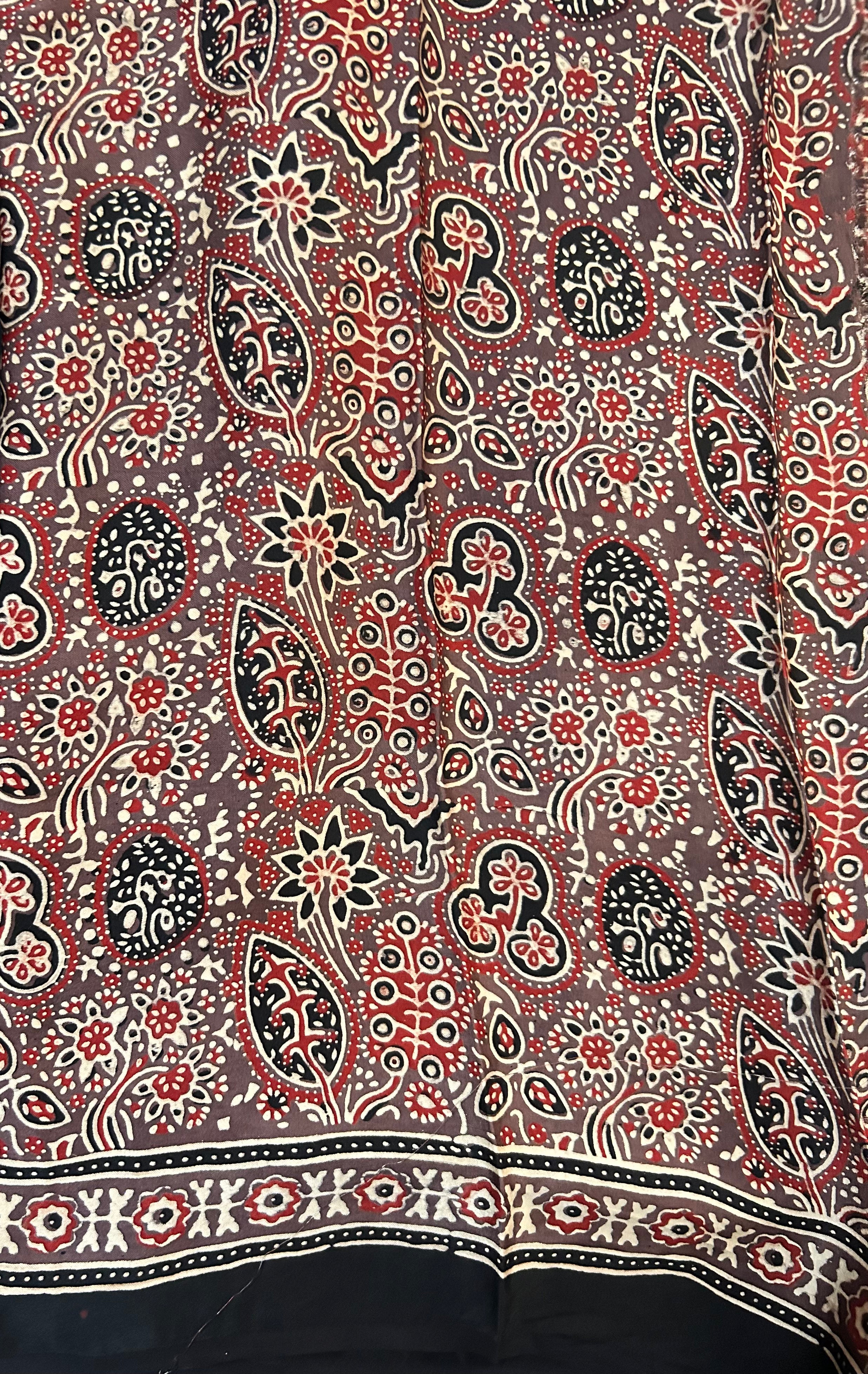 Black & Brown Modal silk saree