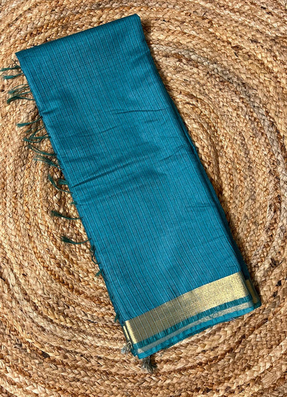 Sea Green Plain Kota Saree