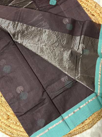 Coffee Colour Masrai Chanderi Saree